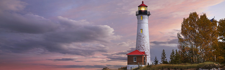 Sunset at the Crisp Point Lighthouse